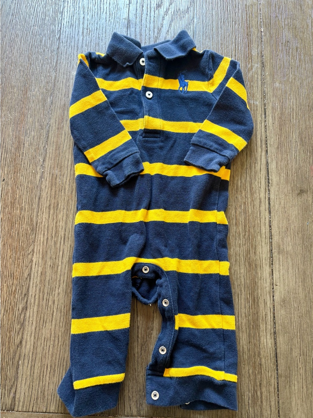 Ralph Lauren Rugby Style Navy & Yellow Stripe One-Piece